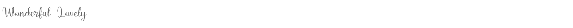 Sample characters Wonderful Lovely Font